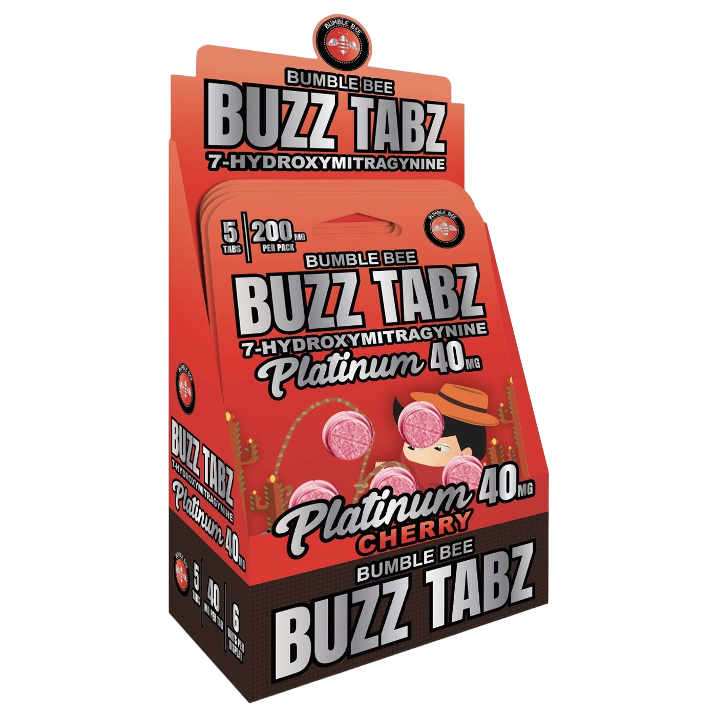 Bumble Bee Buzz Tabz Platinum 40mg: Premium Cherry Chewables