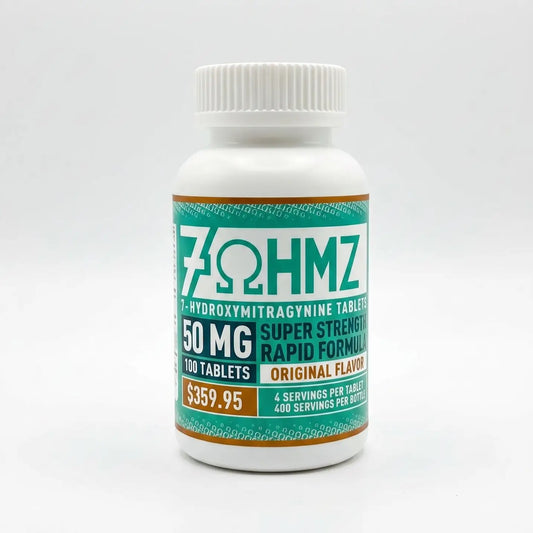 7OHMZ 7-Hydroxy Kratom Leaf Extract Chewable Tablets Original 50mg  - 100 count