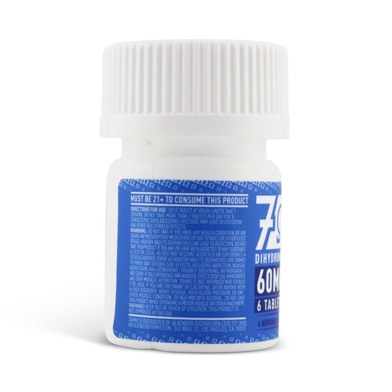7OHMZ Extra Strength DHM Chewable Tablets Blue Razz 60mg