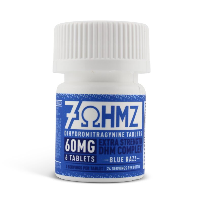7OHMZ Extra Strength DHM Chewable Tablets Blue Razz 60mg