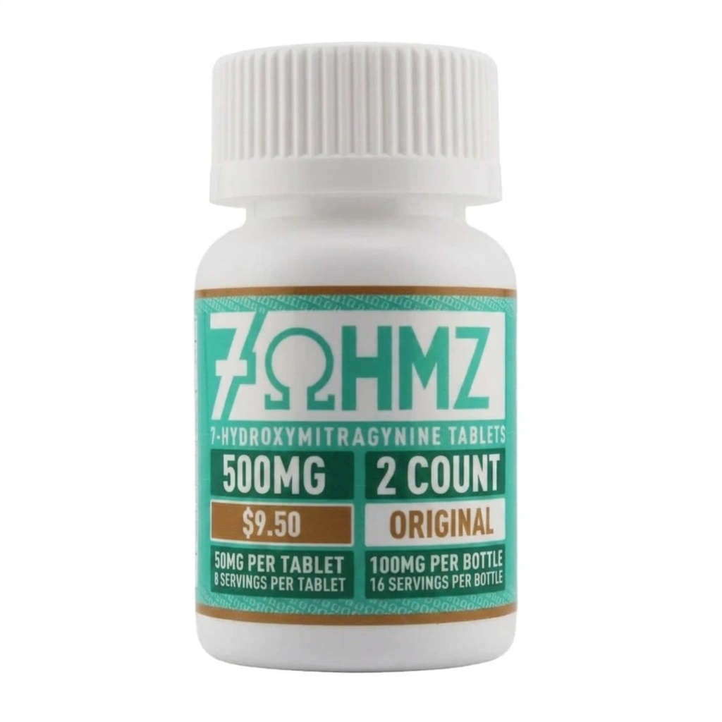 7OHMZ 7-Hydroxy Kratom Leaf Extract Chewable Tablets Original 50mg  - 2 count