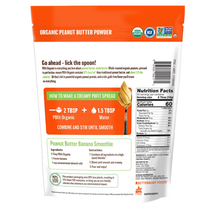 PBfit Organic Peanut Butter Powder, 30oz