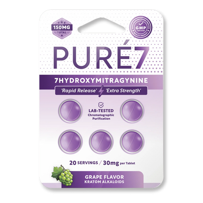 PURE 7 - Rapid Release 7-Hydroxymitragynine 30mg Tablets