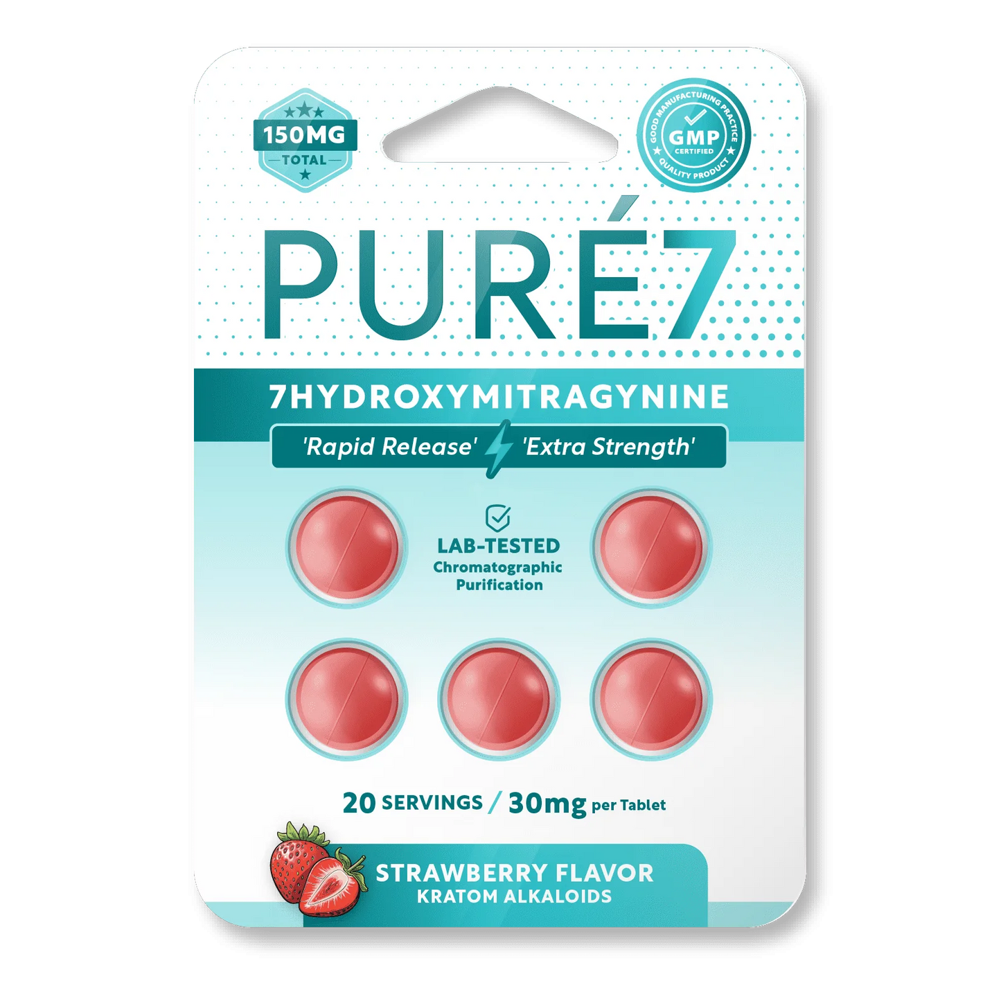 PURE 7 - Rapid Release 7-Hydroxymitragynine 30mg Tablets