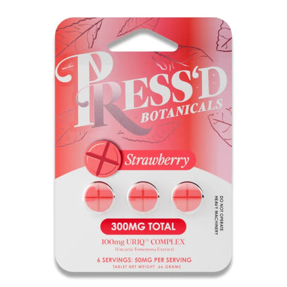 Press'd Botanicals Uriq Complex Tablet 100mg/3ct/10pk - Strawberry