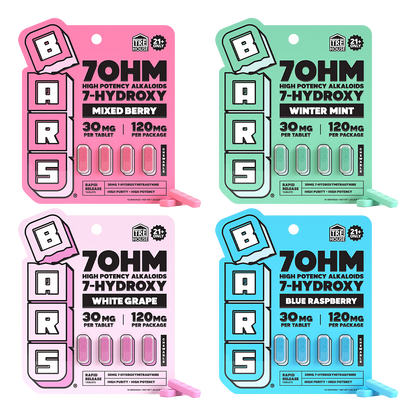 Tre House Bars 7OHM High Potency Alkaloids 7-Hydroxy 4 Count Tablets 30MG