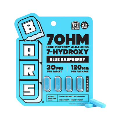 Tre House Bars 7OHM High Potency Alkaloids 7-Hydroxy 4 Count Tablets 30MG