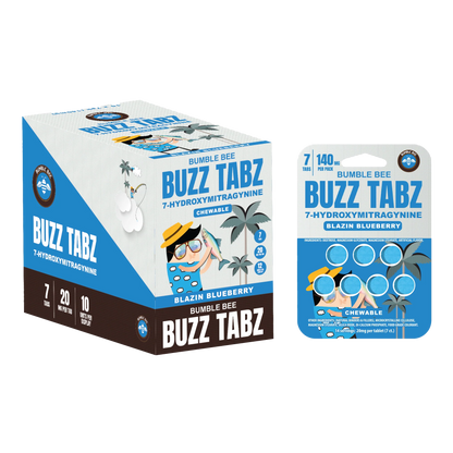 Bumble Bee Buzz Tabz 7-OH 20mg Tablets 7 Count - Blazin Blueberry