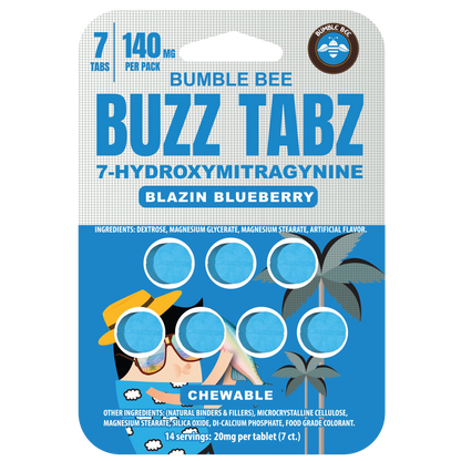 Bumble Bee Buzz Tabz 7-OH 20mg Tablets 7 Count - Blazin Blueberry