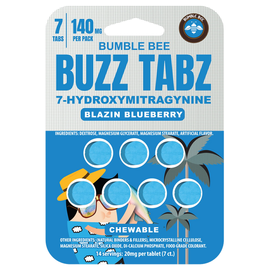 Bumble Bee Buzz Tabz 7-OH 20mg Tablets 7 Count - Blazin Blueberry