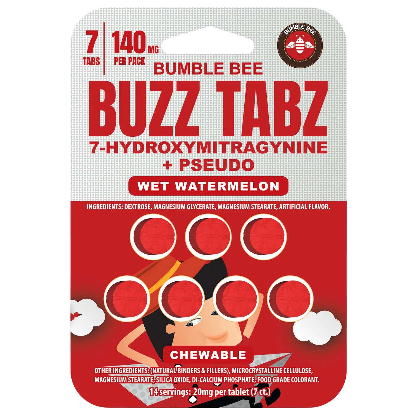 Bumble Bee Buzz Tabz 7-OH + Pseudo 20mg 7 Count