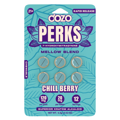 Dozo Perks Rapid Release Mellow & Party Blend 120mg - 6 Count