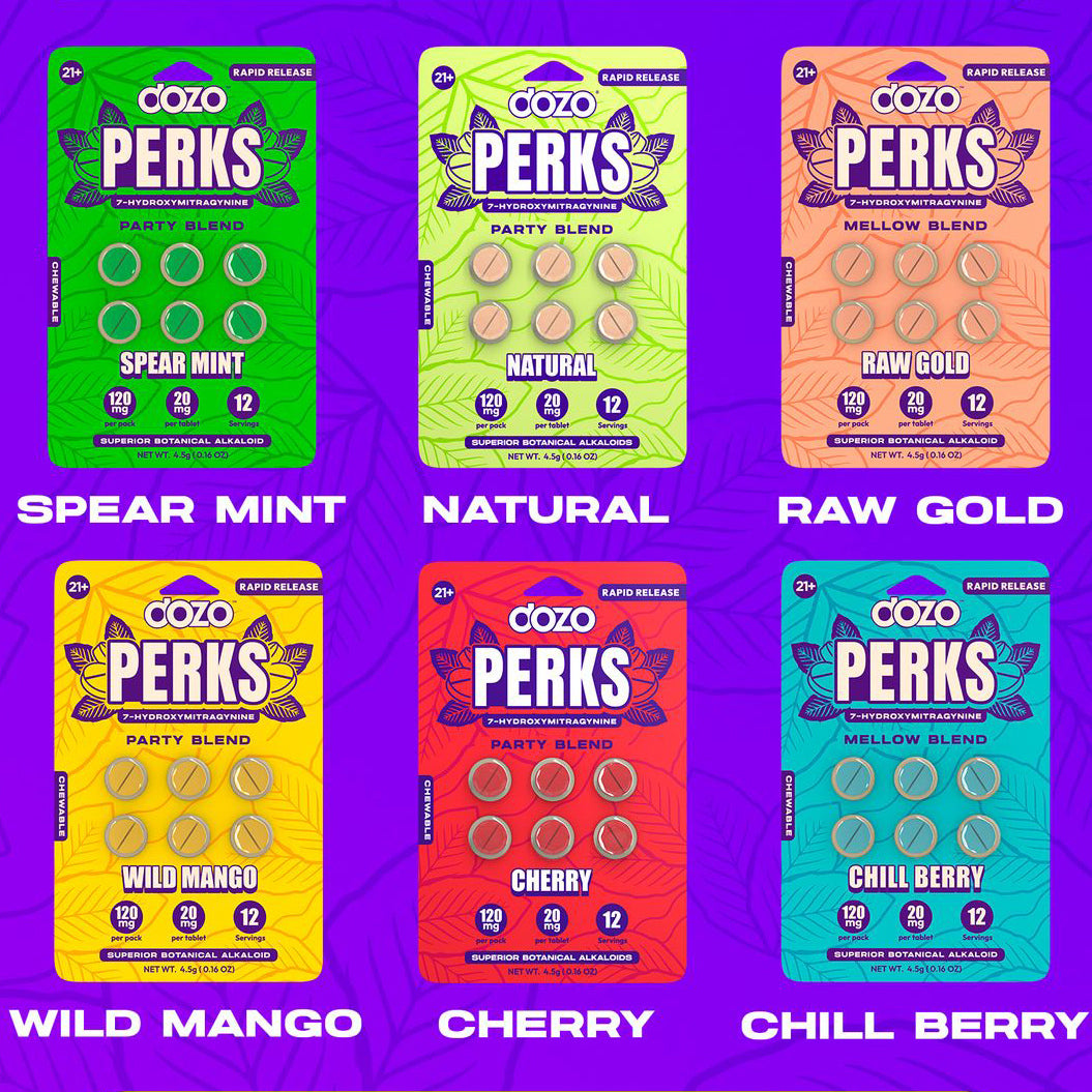 Dozo Perks Rapid Release Mellow & Party Blend 120mg - 6 Count