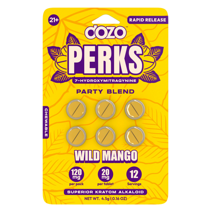 Dozo Perks Rapid Release Mellow & Party Blend 120mg - 6 Count