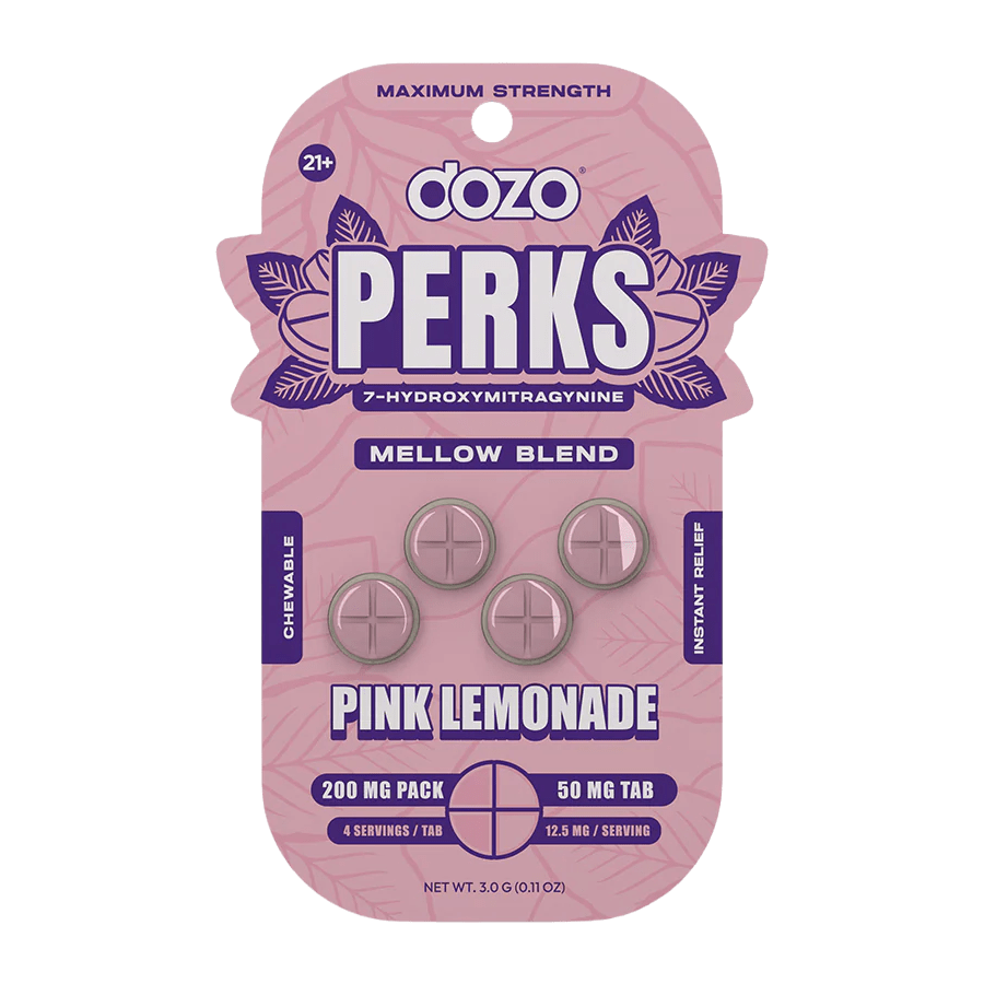 Dozo Perks - Maximum Strength 7-Hydroxymitragynine Tablets: Pink Lemonade Mellow Blend