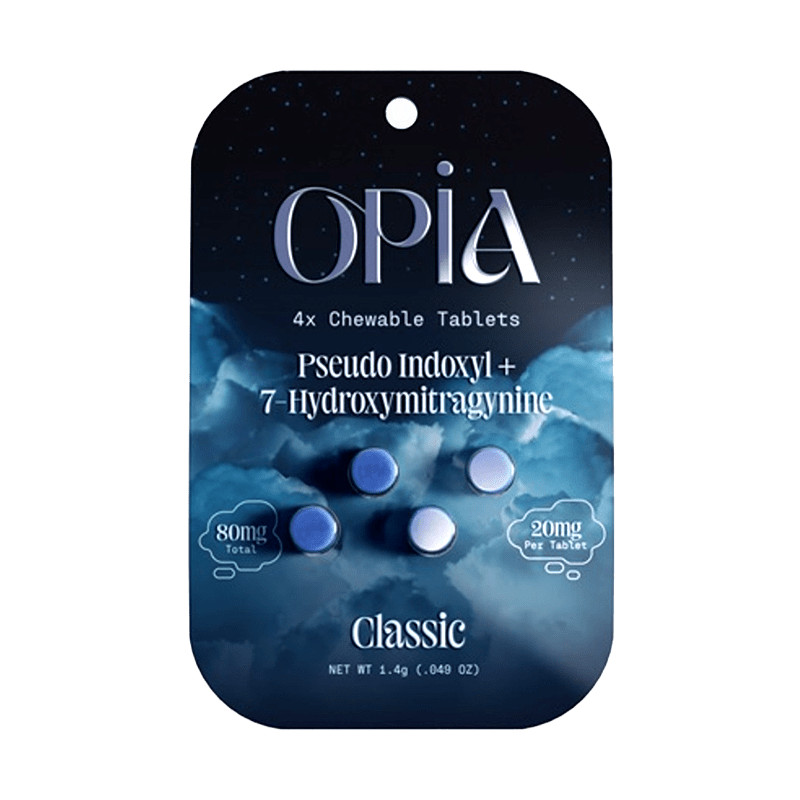 Opia 7-Hydroxymitragynine + Pseudo Indoxyl 20mg Chewable Tablets
