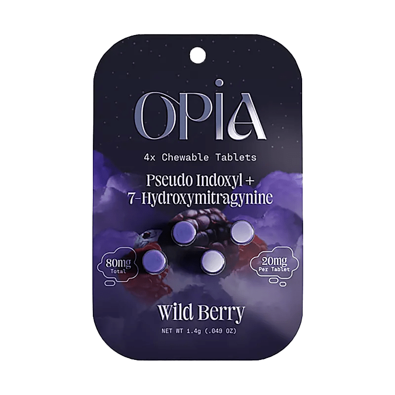 Opia 7-Hydroxymitragynine + Pseudo Indoxyl 20mg Chewable Tablets