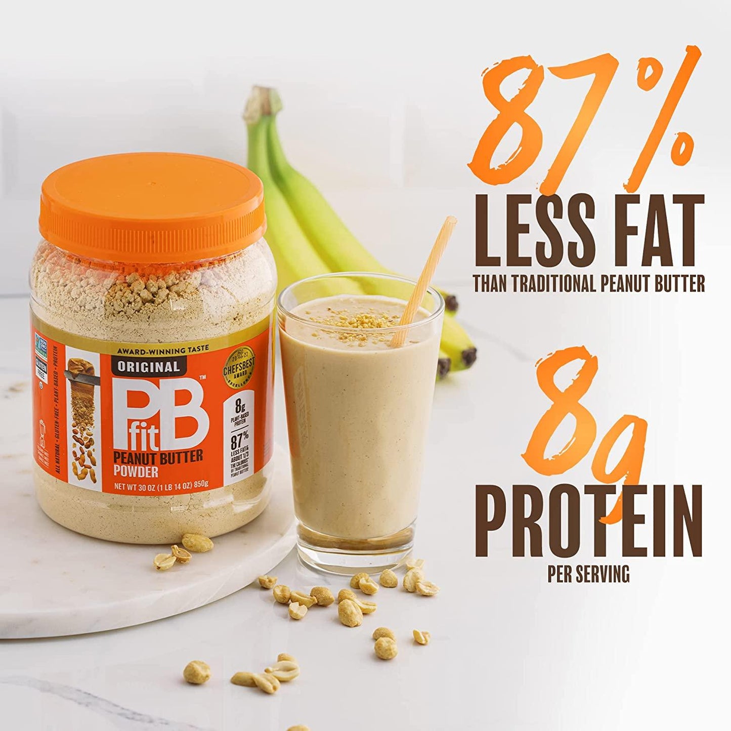PBfit Organic Peanut Butter Powder, 30oz