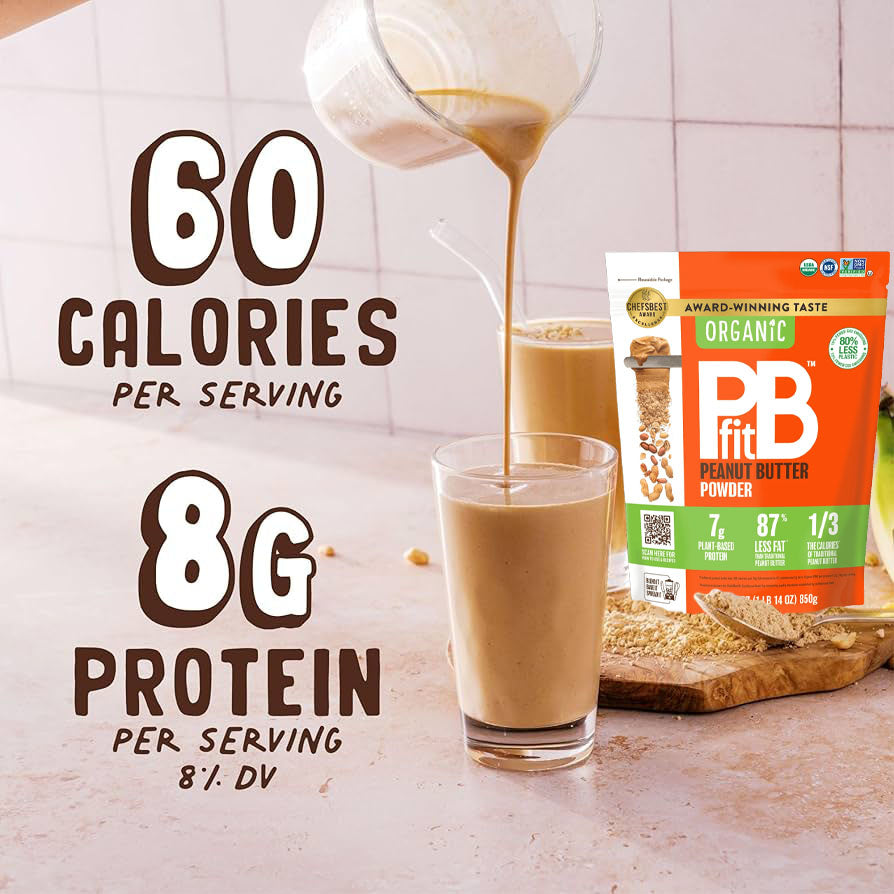 PBfit Organic Peanut Butter Powder, 30oz