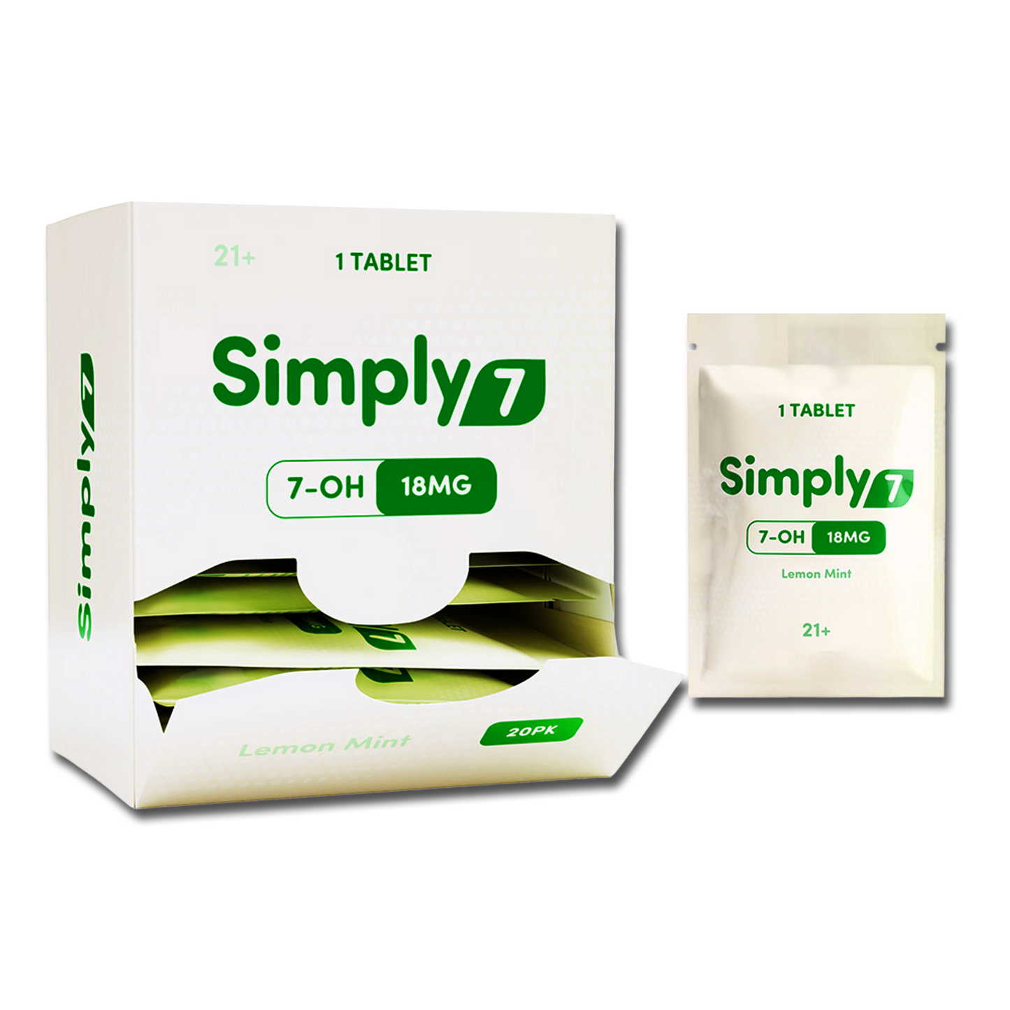 Simply 7 7-Hydroxymitragynine 18mg Lemon Mint Tablets