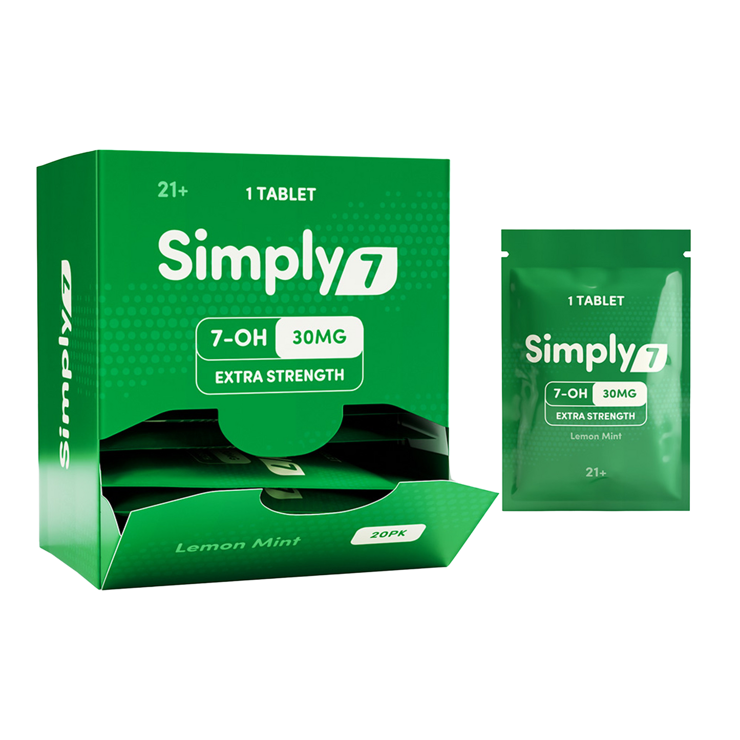 Simply 7 Lemon Mint 7-Hydroxymitragynine 30mg Extra Strength Tablets
