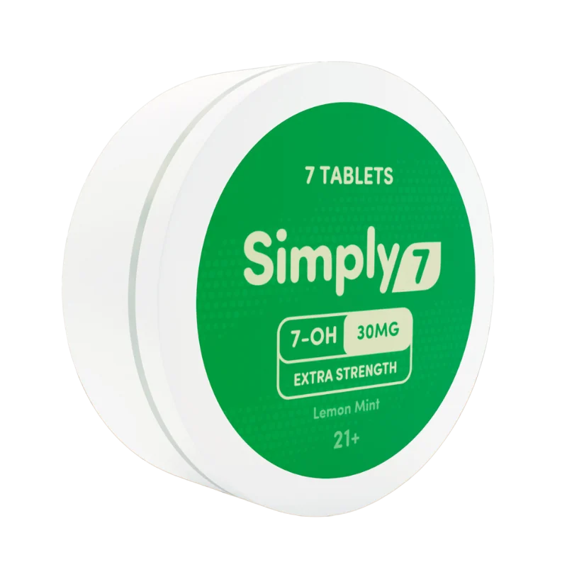 Simply 7 Lemon Mint - Extra Strength 7-OH 30MG Tablets: Potent 7-Count Tin